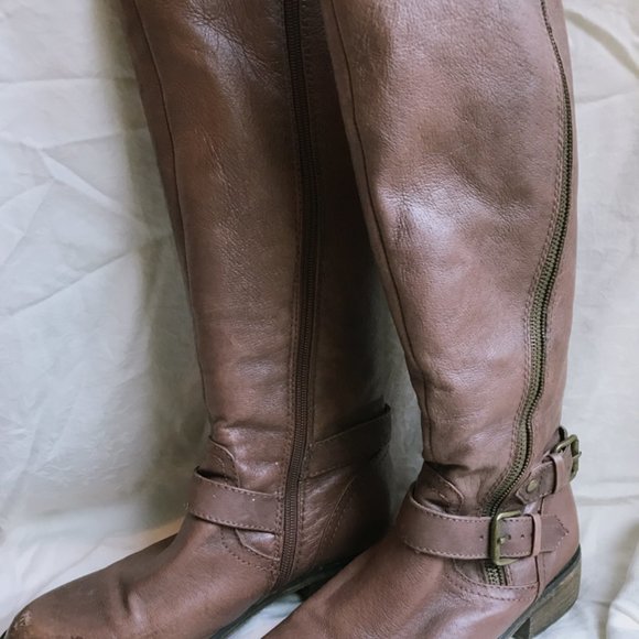 Steve Madden Tall Tan Boots Size 7 - Picture 1 of 4
